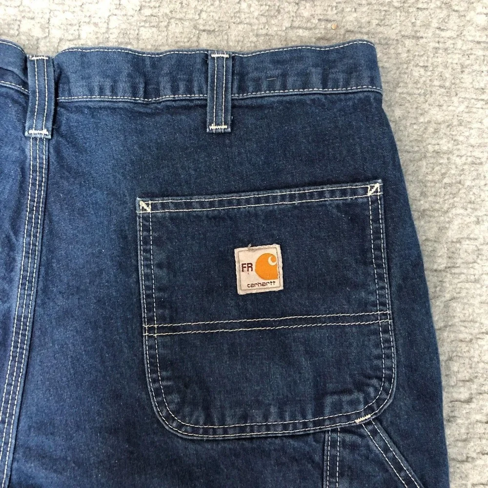 Carhartt FR Jeans Mens 38x32 Blue Flame Resistant Denim Carpenter Workwear Norm